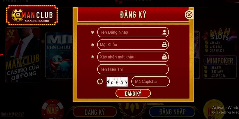 đăng ký manclub Cách đăng ký tài khoản thành viên nhà cái Manclub trên trang web